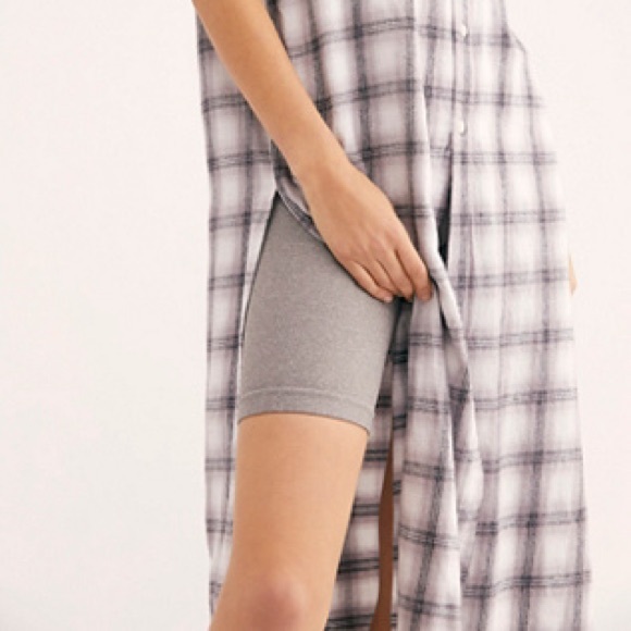 Free people intimately seamless ribbed biker shorts yoga running XS/S SMALL GREY - Picture 10 of 11